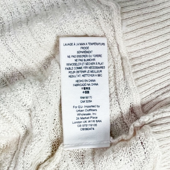 Free People NWT Cardigan Sweater Medium Sand $128 - Picture 8 of 9